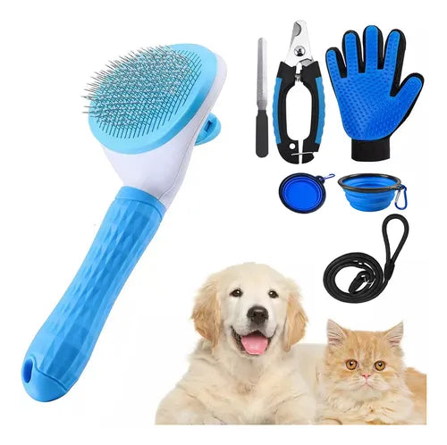 Cepillo Autolimpiante para Mascotas - Elimina 90% del Pelo Suelto